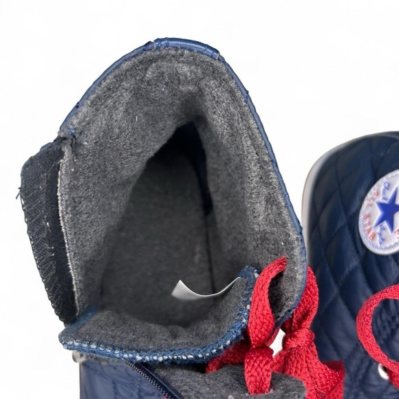 🔥 Converse Chuck Taylor Quilted High Tops | Navy & Burgundy | Youth 5 /Women’s 6 - Picture 9 of 9